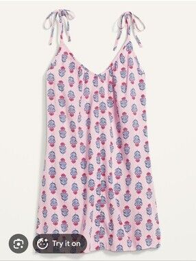 Old Navy Tie-Shoulder Mini Swing Dress, Size L